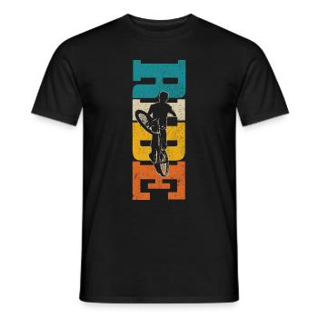 Mountain Bike MTB Biker Gift - Men's T-Shirt - black - Front - AI Model Male 178 light (178cm)