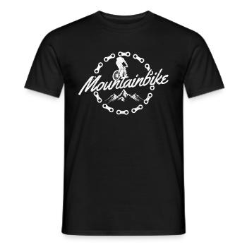 Mountain Bike MTB Biker Gift - Men's T-Shirt - black - Front - AI Model Male 178 light (178cm)