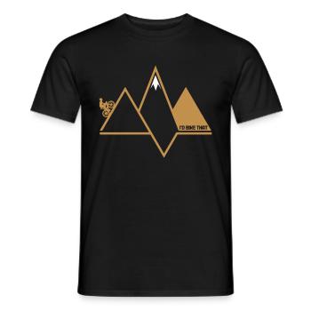 Mountain Bike MTB Biker Gift - Men's T-Shirt - black - Front - AI Model Male 178 light (178cm)