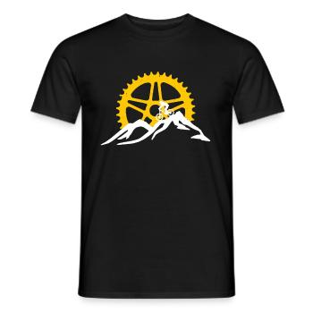 Mountain Bike MTB Biker Gift - Men's T-Shirt - black - Front - AI Model Male 178 light (178cm)