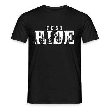 Mountain Bike MTB Biker Gift - Men's T-Shirt - black - Front - AI Model Male 178 light (178cm)