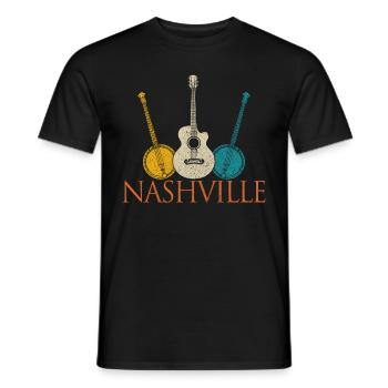 Nashville Tennessee Country Musik - Männer T-Shirt - Schwarz - Vorne - AI Model Male 178 light (178cm)