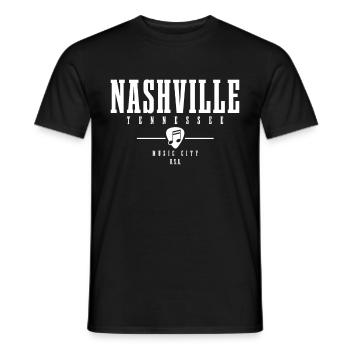Nashville Tennessee Country Musik - Männer T-Shirt - Schwarz - Vorne - AI Model Male 178 light (178cm)