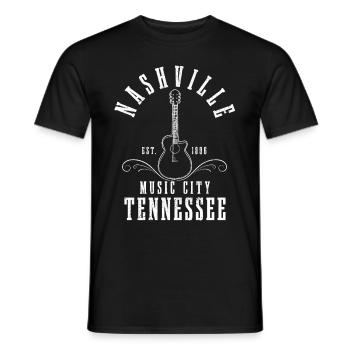 Nashville Tennessee Country Musik - Männer T-Shirt - Schwarz - Vorne - AI Model Male 178 light (178cm)
