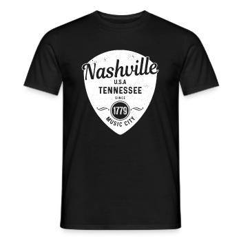 Nashville Tennessee Country Musik - Männer T-Shirt - Schwarz - Vorne - AI Model Male 178 light (178cm)