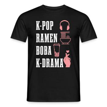 K-Pop Fan Gift Korean Pop Music - Men's T-Shirt - black - Front - AI Model Male 178 light (178cm)