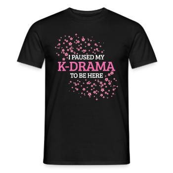 K-Drama K-Pop Fan Gift Korean - Men's T-Shirt - black - Front - AI Model Male 178 light (178cm)