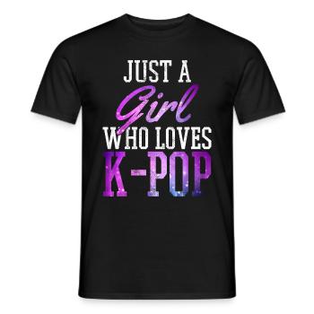K-Pop Fan Gift Korean Pop Music - Men's T-Shirt - black - Front - AI Model Male 178 light (178cm)