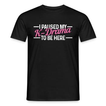 K-Drama Korea Funny K-Pop Fan - Men's T-Shirt - black - Front - AI Model Male 178 light (178cm)