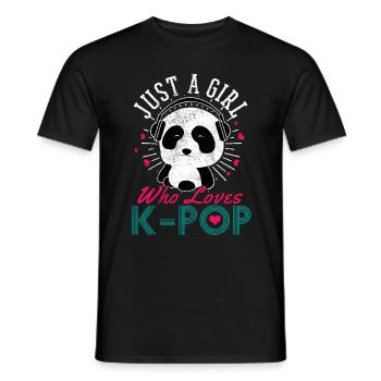 K-Pop Fan Gift Korean Pop Music - Men's T-Shirt - black - Front - AI Model Male 178 light (178cm)