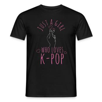 K-Pop Fan Gift Korean Pop Music - Men's T-Shirt - black - Front - AI Model Male 178 light (178cm)