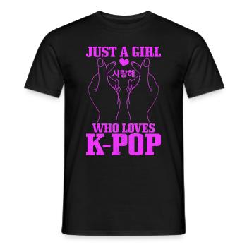 K-Pop Fan Gift Korean Pop Music - Men's T-Shirt - black - Front - AI Model Male 178 light (178cm)