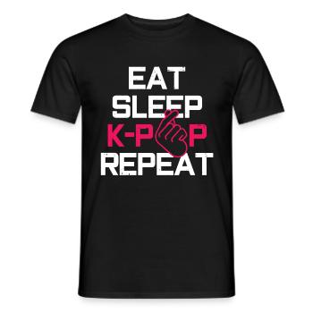 K-Pop Fan Gift Korean Pop Music - Men's T-Shirt - black - Front - AI Model Male 178 light (178cm)