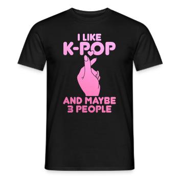 K-Pop-Fan Geschenk Koreanische Popmusik - Männer T-Shirt - Schwarz - Vorne - AI Model Male 178 light (178cm)