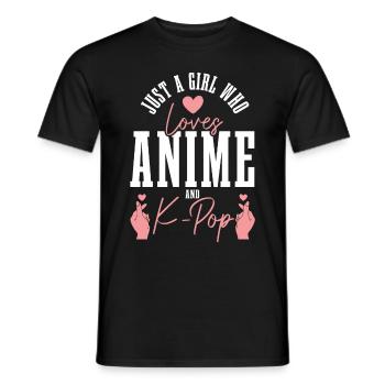 K-Pop Fan Gift Korean Pop Music - Men's T-Shirt - black - Front - AI Model Male 178 light (178cm)