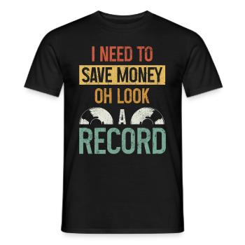 Vinyl Schallplatte Vintage DJ Geschenk - Männer T-Shirt - Schwarz - Vorne - AI Model Male 178 light (178cm)