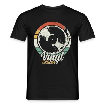 Vinyl Schallplatte Vintage DJ Geschenk - Männer T-Shirt - Schwarz - Vorne - AI Model Male 178 light (178cm)