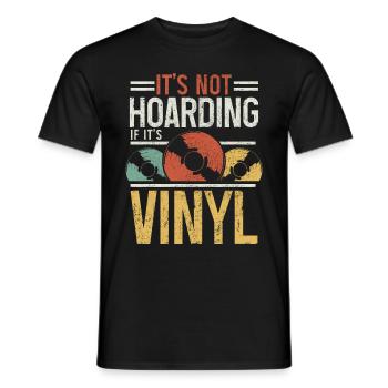 Vinyl Record Vintage DJ Gift - Men's T-Shirt - black - Front - AI Model Male 178 light (178cm)