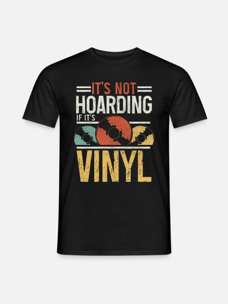 Vinyl Schallplatte Vintage DJ Geschenk - Männer T-Shirt - Schwarz