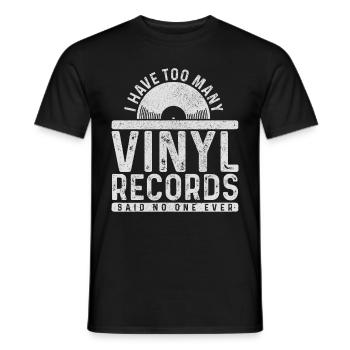Vinyl Schallplatte Vintage DJ Geschenk - Männer T-Shirt - Schwarz - Vorne - AI Model Male 178 light (178cm)