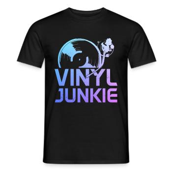 Vinyl Schallplatte Vintage DJ Geschenk - Männer T-Shirt - Schwarz - Vorne - AI Model Male 178 light (178cm)