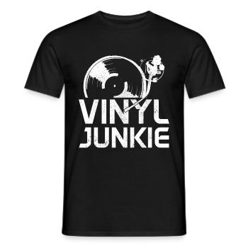 Vinyl Schallplatte Sammler DJ Geschenk - Männer T-Shirt - Schwarz - Vorne - AI Model Male 178 light (178cm)