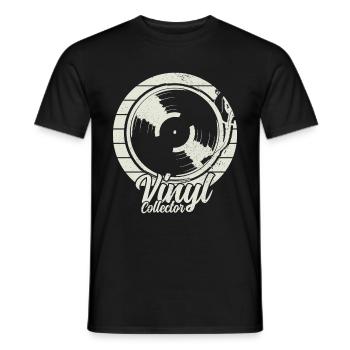 Vinyl Schallplatte Sammler DJ Geschenk - Männer T-Shirt - Schwarz - Vorne - AI Model Male 178 light (178cm)