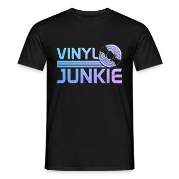 Vinyl Schallplatte Sammler DJ Geschenk - Männer T-Shirt - Schwarz - Vorne - AI Model Male 178 light (178cm)