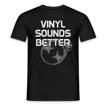 Vinyl Schallplatte Sammler DJ Geschenk - Männer T-Shirt - Schwarz - Vorne - AI Model Male 178 light (178cm)