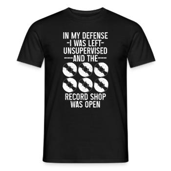 Vinyl Schallplatte Sammler DJ Geschenk - Männer T-Shirt - Schwarz - Vorne - AI Model Male 178 light (178cm)
