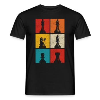 Schach Schachspieler Geschenk - Männer T-Shirt - Schwarz - Vorne - AI Model Male 178 light (178cm)