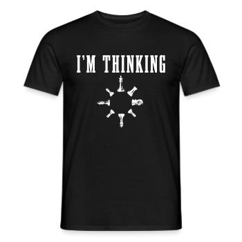 Schach Schachspieler Geschenk - Männer T-Shirt - Schwarz - Vorne - AI Model Male 178 light (178cm)