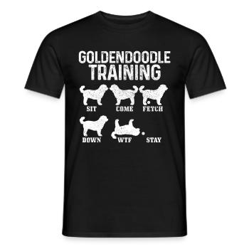 Goldendoodle Dog The Dood Gift - Men's T-Shirt - black - Front - AI Model Male 178 light (178cm)
