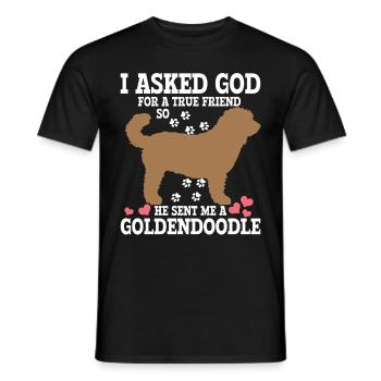 Goldendoodle Dog The Dood Gift - Men's T-Shirt - black - Front - AI Model Male 178 light (178cm)