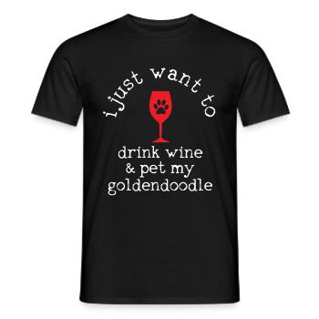 Goldendoodle Dog The Dood Gift - Men's T-Shirt - black - Front - AI Model Male 178 light (178cm)
