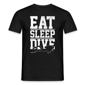Plongée drôle Vintage plongeur cadeau - T-shirt homme - noir - Devant - AI Model Male 178 light (178cm)