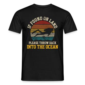 Tauchen Lustig Vintage Taucher Geschenk - Männer T-Shirt - Schwarz - Vorne - AI Model Male 178 light (178cm)