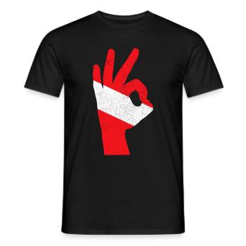 Tauchen Lustig Vintage Taucher Geschenk - Männer T-Shirt - Schwarz - Vorne - AI Model Male 178 light (178cm)