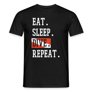 Plongée drôle Vintage plongeur cadeau - T-shirt homme - noir - Devant - AI Model Male 178 light (178cm)