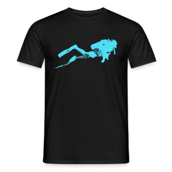 Tauchen Lustig Vintage Taucher Geschenk - Männer T-Shirt - Schwarz - Vorne - AI Model Male 178 light (178cm)