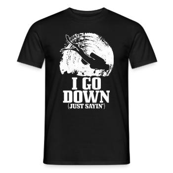 Plongée drôle Vintage plongeur cadeau - T-shirt homme - noir - Devant - AI Model Male 178 light (178cm)