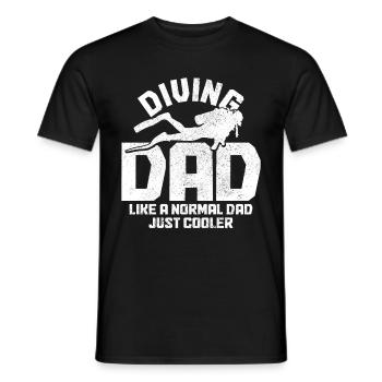 Tauchen Lustig Vintage Taucher Geschenk - Männer T-Shirt - Schwarz - Vorne - AI Model Male 178 light (178cm)