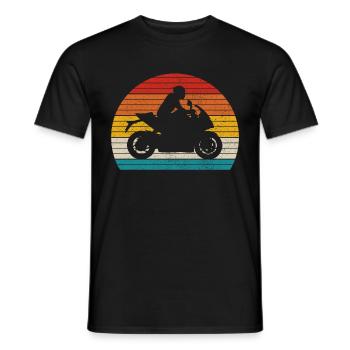 Motorrad Biker Lustiges Geschenk - Männer T-Shirt - Schwarz - Vorne - AI Model Male 178 light (178cm)