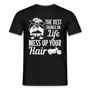 Motorrad Biker Lustiges Geschenk - Männer T-Shirt - Schwarz - Vorne - AI Model Male 178 light (178cm)