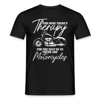 Motorrad Biker Lustiges Geschenk - Männer T-Shirt - Schwarz - Vorne - AI Model Male 178 light (178cm)