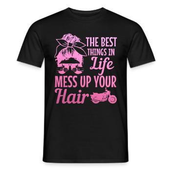 Motorrad Biker Lustiges Geschenk - Männer T-Shirt - Schwarz - Vorne - AI Model Male 178 light (178cm)