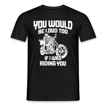 Motorrad Biker Lustiges Geschenk - Männer T-Shirt - Schwarz - Vorne - AI Model Male 178 light (178cm)