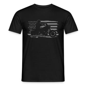 Motorrad Biker Lustiges Geschenk - Männer T-Shirt - Schwarz - Vorne - AI Model Male 178 light (178cm)