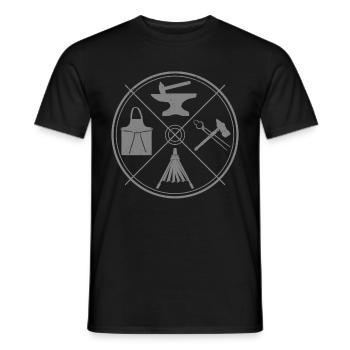 Schmieden Schmied Hufschmied Geschenk - Männer T-Shirt - Schwarz - Vorne - AI Model Male 178 light (178cm)
