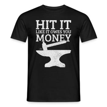 Schmieden Schmied Hufschmied Geschenk - Männer T-Shirt - Schwarz - Vorne - AI Model Male 178 light (178cm)